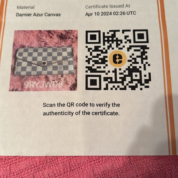 Louis Vuitton Damier Azur Long Wallet with COA - Picture 9 of 9